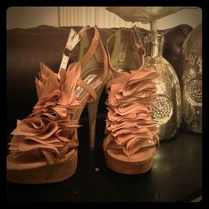 Steve Madden bronze goddess heels