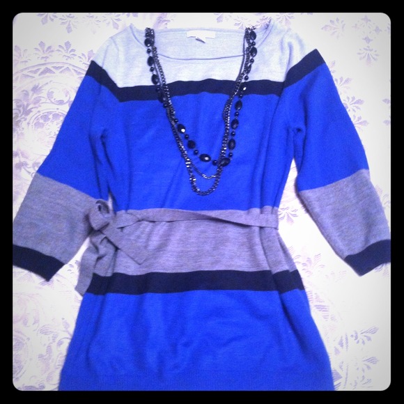 Belted sweater
