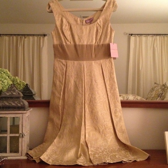 Vivienne Tam - Gold Brocade and Velvet Dress