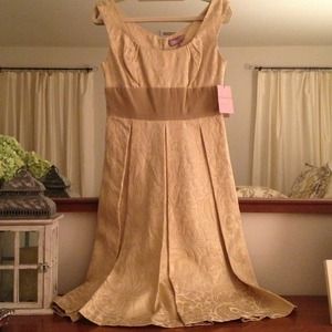 Vivienne Tam - Gold Brocade and Velvet Dress