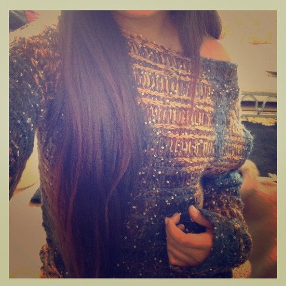 Galaxy sequin knit sweater :)