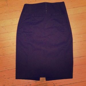 Black high waisted pencil skirt