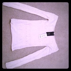 White thin knotted stretch top