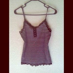 Blake and White Stripped Tank