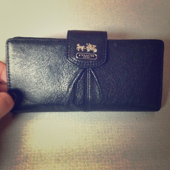 Leather coach wallet