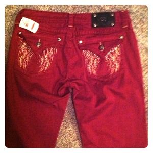 👹👍😃SOLD!!!😃👍👹 Raspberry Miss Me jeans!
