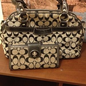Coach bag and matching wallet