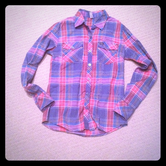 SOLD - RVCA plaid button down