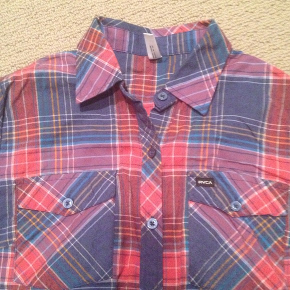 SOLD - RVCA plaid button down - Picture 2 of 2