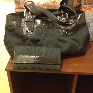 Coach bag and matching wallet