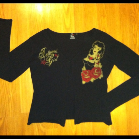 ⭐Reserved! Pin up!! 💋 'Tattooed Girl' Cardigan