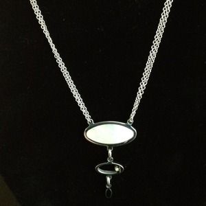 Mother Pearl Inlay Necklace in Stainless Steal