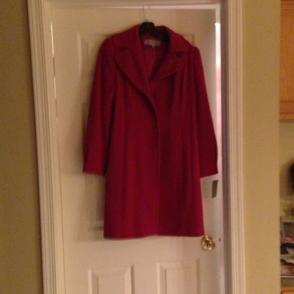 NWT red Anne Klein wool coat