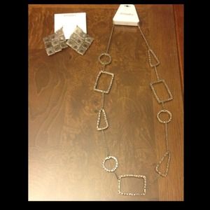 Rustic Silver Necklace & Earings