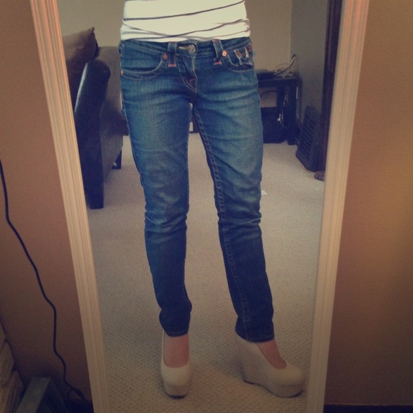 🚫Reserved🚫 Size 26 true religion skinny jeans