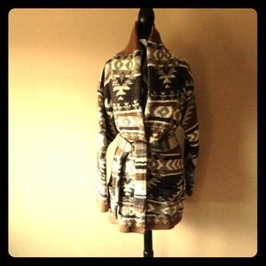 Hand Knit  Lauren "Statement" wrap sweater Medium