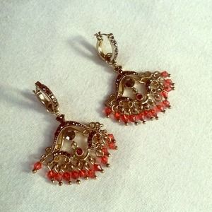 Indian inspired chandelier earrings
