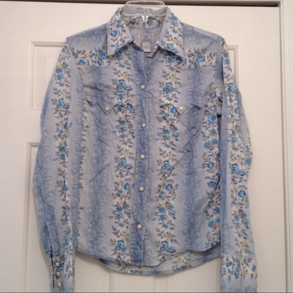 Bundle Lucky brand western ls shirt and wedges