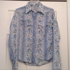Bundle Lucky brand western ls shirt and wedges