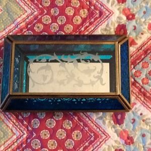 REDUCED - Glass Jewelry Box