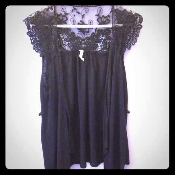 Black lace cardigan!