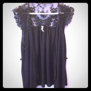 Black lace cardigan!
