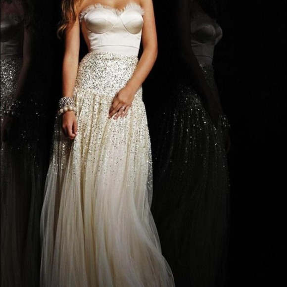 Sherri Hill Gold Prom Dress