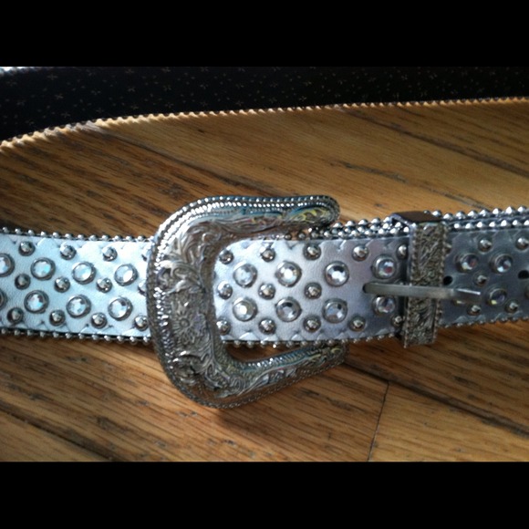 Sold in bundle - Silver studded belt