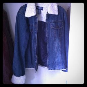 Steve & Barry's denim and Sherpa coat