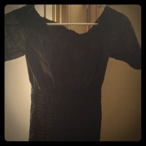 Black Guess peasant top