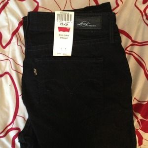 Black Levi's Bold Curve Straight Leg Jeans.