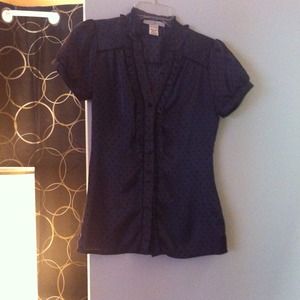 Button up polka dot blouse