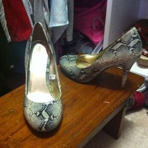 Snakeskin heels