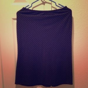 Black Diagonal Striped Skirt