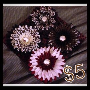 " Bundled " $13.00 Flower hair clips
