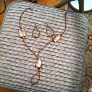 Handmade necklace and earring set