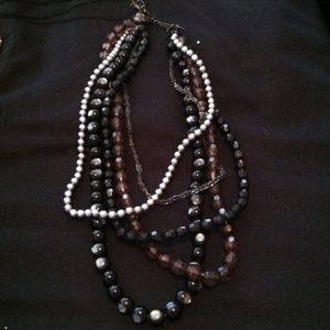 Bead layered necklace