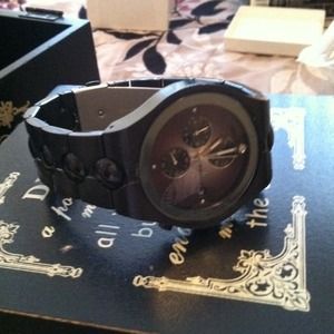 Fossil men's all black watch