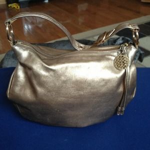 Gold Metallic Coach Purse