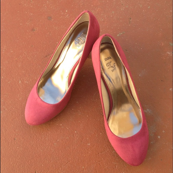 💟SOLD💟 Zara pink suade shoes