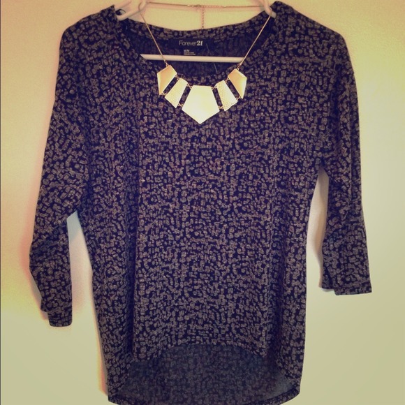 NWT Black gray knit top