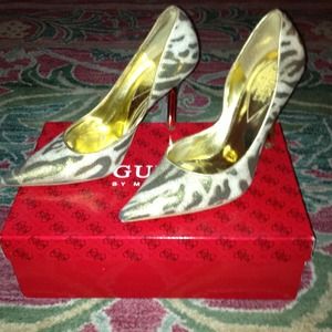 Guess by Marciano Iridescent Animal Print Heels