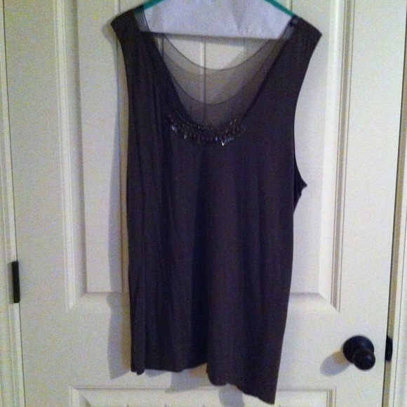 🚫RESERVED FOR JANIEM17🚫Grey Shirt with Beading