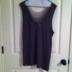 🚫RESERVED FOR JANIEM17🚫Grey Shirt with Beading