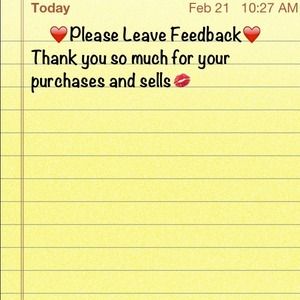 Please Leave Feedback