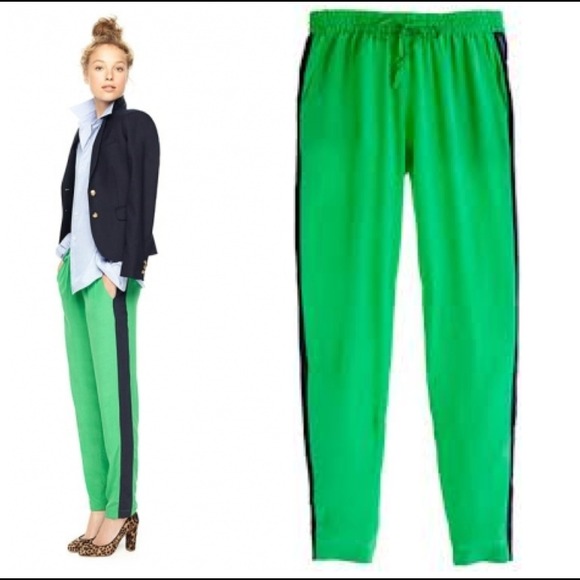 J. Crew Pants - J. Crew Silk Colorblock Track Pant