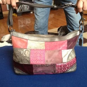 Lg Coach Patchwork Leather Bag