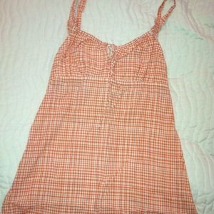 Orange and white tank top