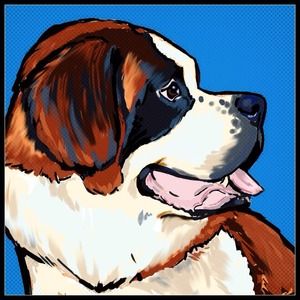 St. Bernard art Print