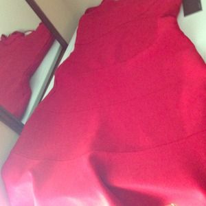 Red dress.
